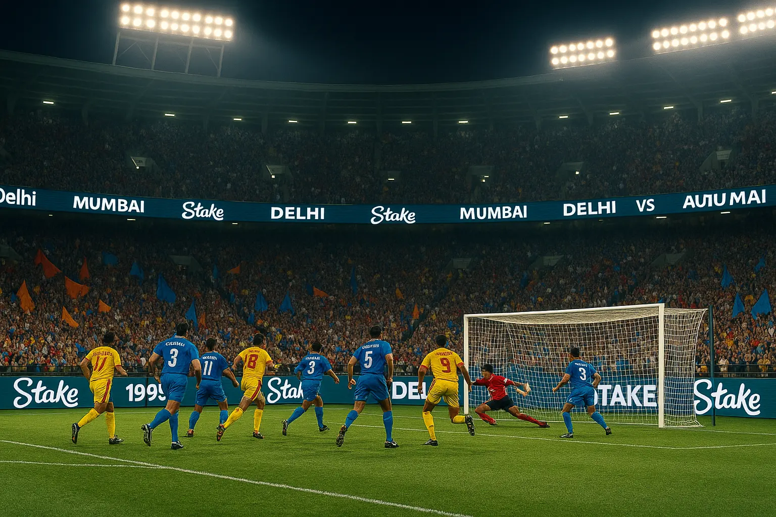 Match with Stake logo on boards