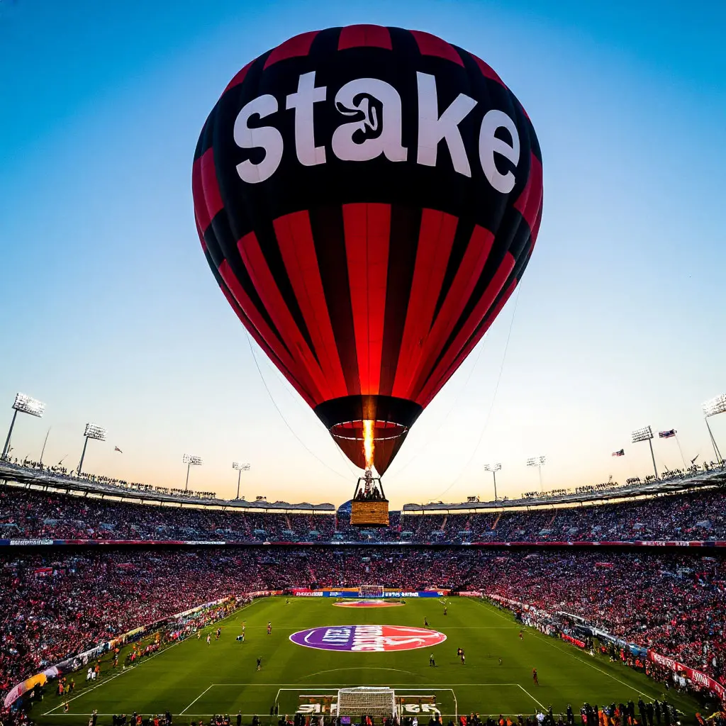 Hot air balloon with Stake logo