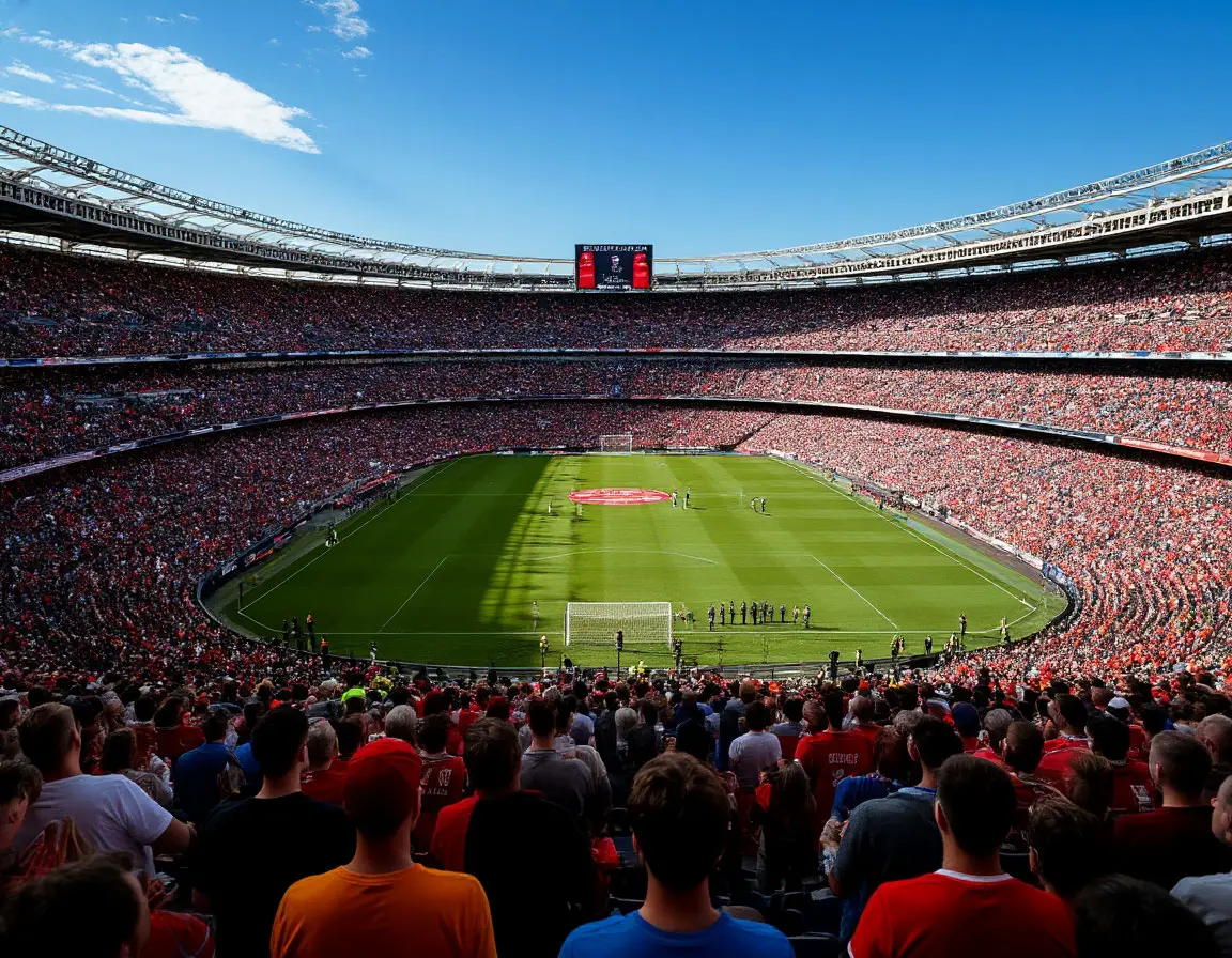 Record crowd at stadium
