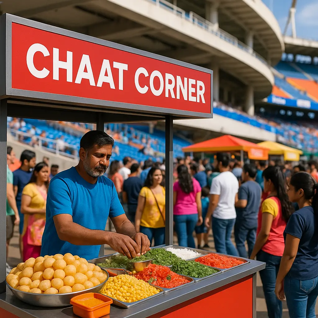 Vendor stall with chaat